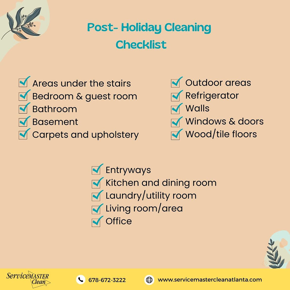 Post- Holiday Cleaning Checklist